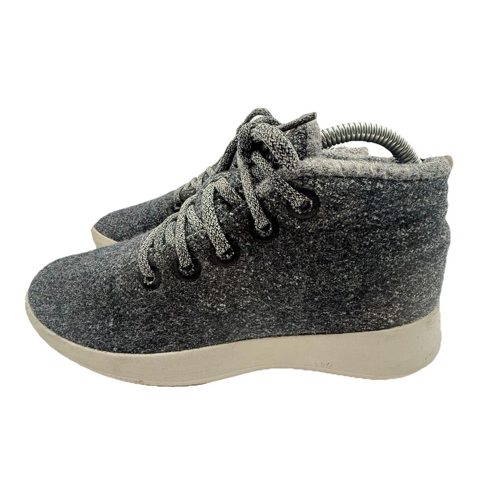 Allbirds Womens Wru Mizzles Sneakers Shoes Black Wool High Top Lace Up 8